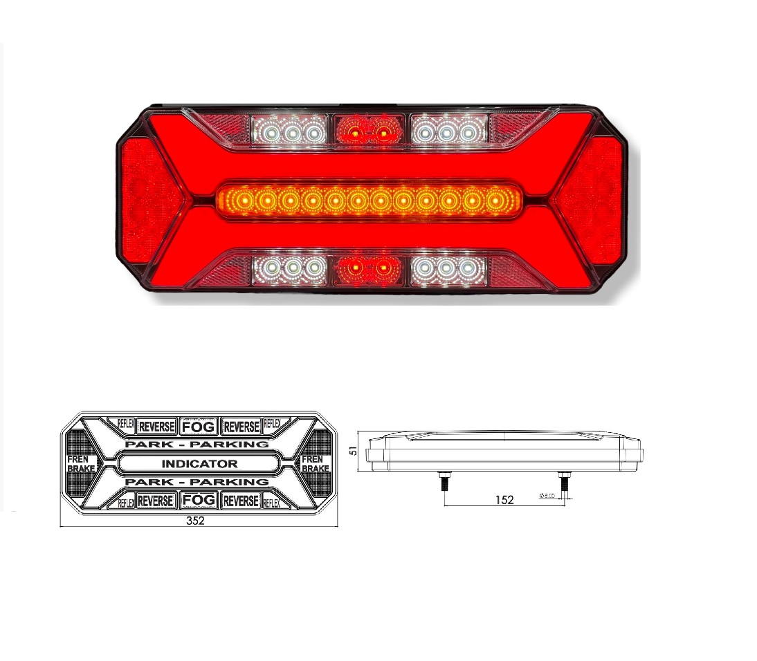 Star Neon Led Dynamic Signal Stop Lamp , Code: 202207-D