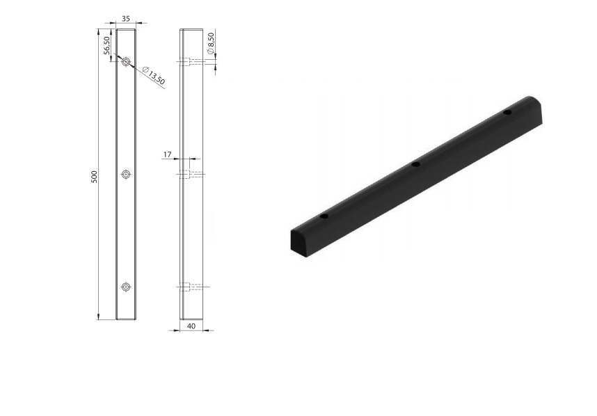 Side Buffer Rubber , Code :  153 TA 04-04