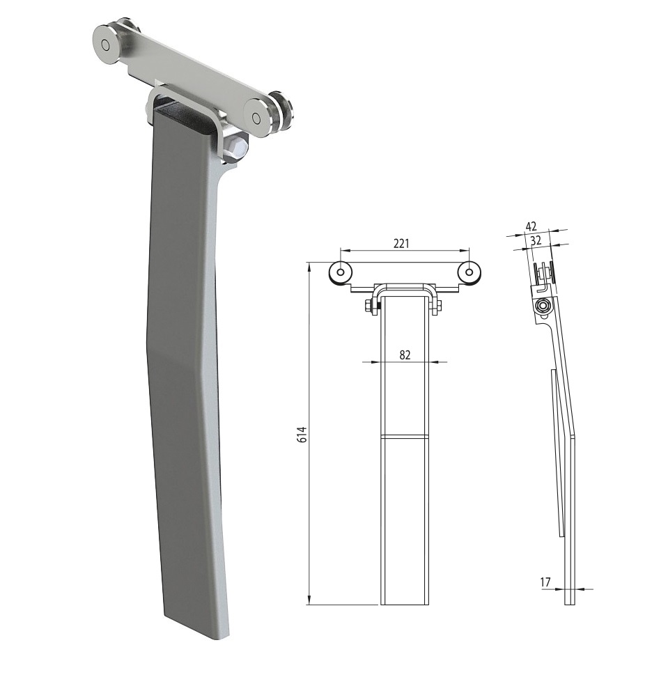 Sliding Pillar Top Trolley , Code : 152 T017