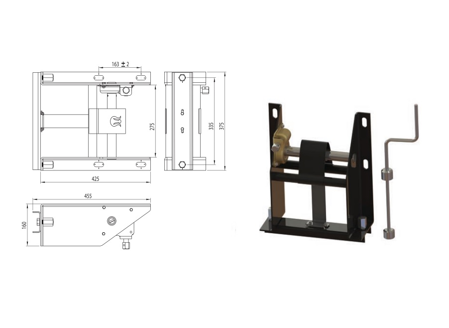 Spare Wheel Carrier Trailer , Code : 152 T034